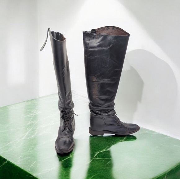 R950 Riding Women's Black Knee-High Boots sz 10 - Picture 1 of 11